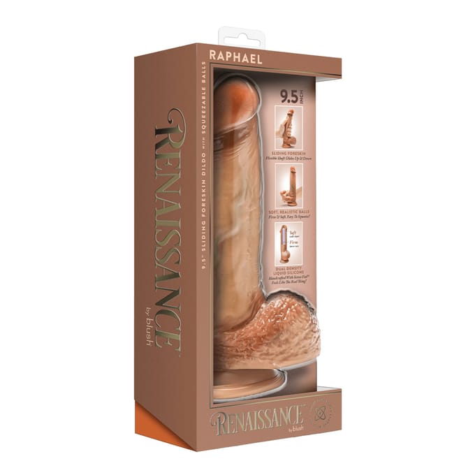 Blush - Renaissance Raphael Dildo met Schuivende Voorhuid - 24 cm