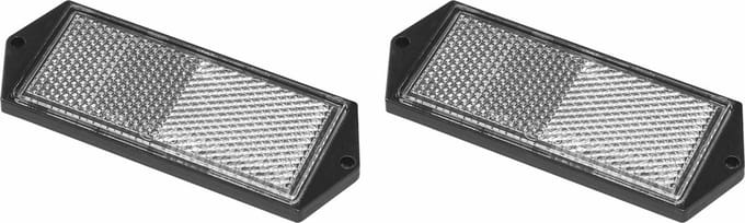 ProPlus Reflector - set 2x - wit - schroefbevestiging - 104 x 40 mm
