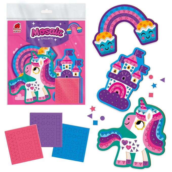 Creatieve Mozaïek Set - Eenhoorns, 195 Delen, 3+ Jaar