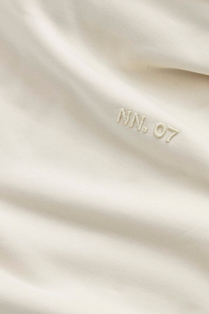 NN.07 David Hoodie Sweatshirt Ivory Größe: S | Kaputzenpullis Outlet | Herren | Weiß