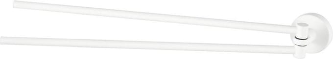 Haceka Kosmos Handdoekhouder - 46cm - dubbel - draaibaar - mat wit