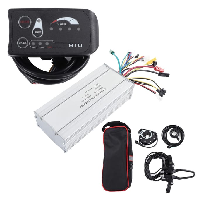 DC 36V 48V Motor Controller S810 Display Paneel Kit Lithium Batterij Elektrische Fiets Modificatie Kit black