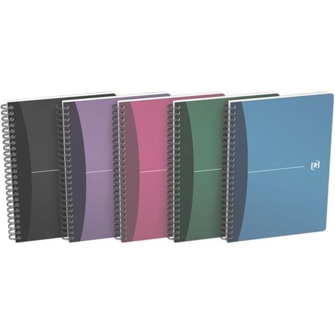 Oxford Office Urban Mix A5 Polypropyleen Twin-wire Notebook Ruled 180 Pages Assorted Colours SCRIBZEE® Compatible