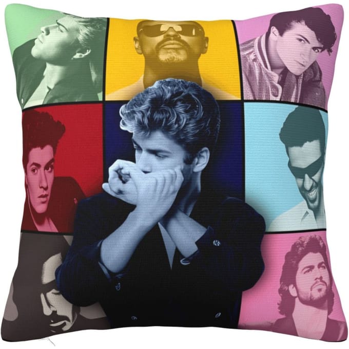 Kussensloop George Michael Muziek Aangepaste Kussensloop Moderne Kussensloop Voor Woonkamer Stoel Kussenslopen 40x40cm