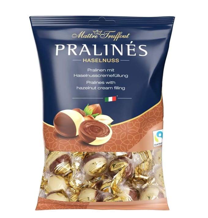 MaitreTruffout Praline Duet met Hazelnootcrème 125 g