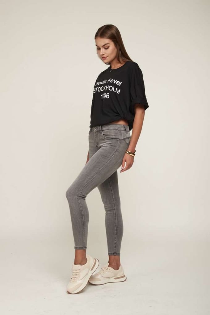 Broek Toxik3 normale taille push-up jog grijs