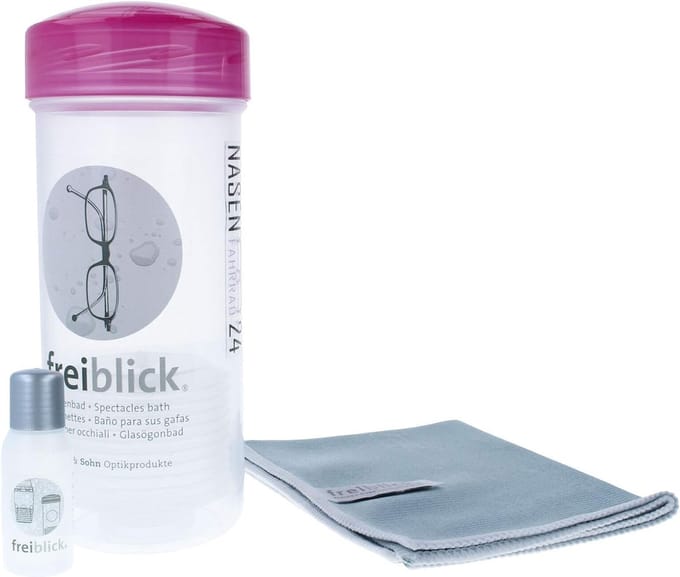Brillenbad Schudbad Luxe Set – Met Reiniger 50 ml en Microvezeldoek - Cadeau