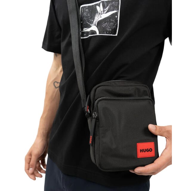 HUGO schoudertas Ethon 3.0 Pocket Black zwart