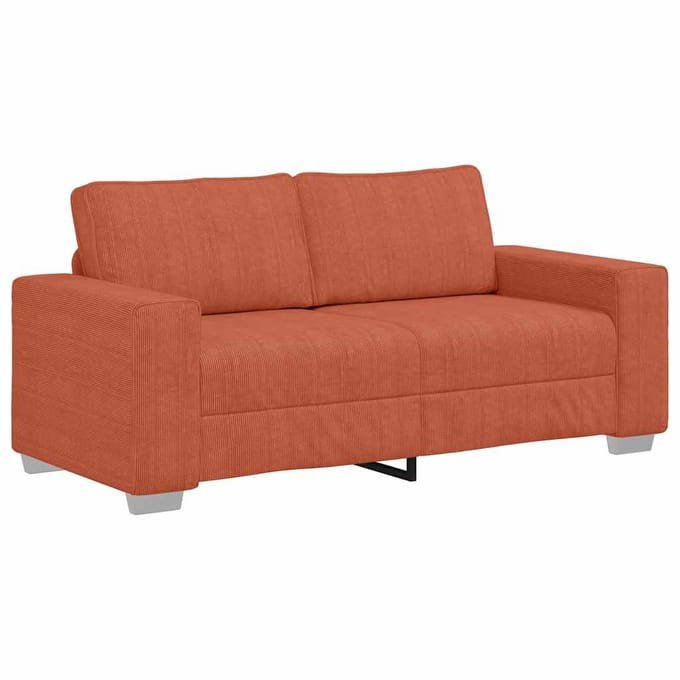 vidaXL - Loveseat - Sofa - Rood - Oranje - 180x77x82 - cm - Corduroy - Stof