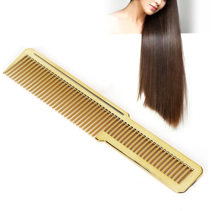 Professionele Haarkam Kapsalon Thuis Haarknippen Styling Kam Tool Goud goud