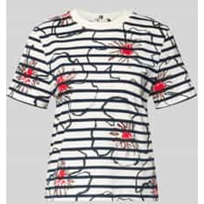 regular fit T-shirt model 'FLOWER GRAPHIC REG C-NK S'