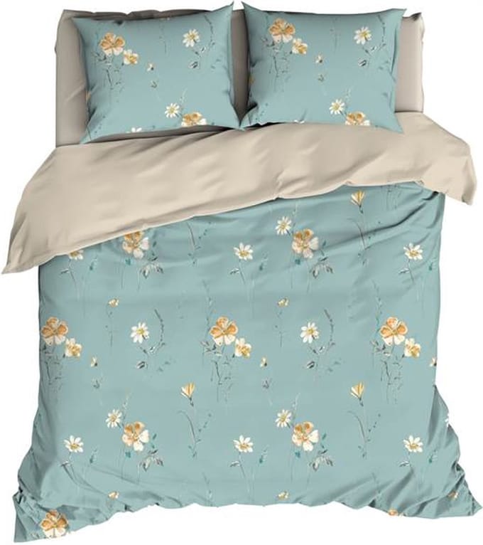 Satin d'Or Zabina Dekbedovertrek - Extra breed - 260x200/220 cm - Aquablue