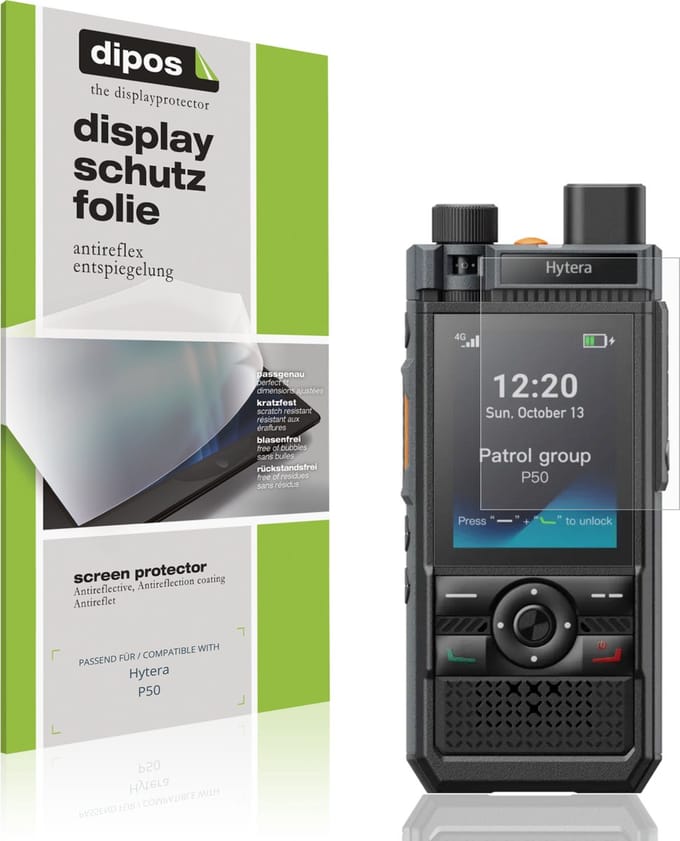 dipos – 4x Matte Beschermfolie geschikt voor Hytera P50 | Krasbestendige & antireflecterende Screenprotector Ultra-Thin