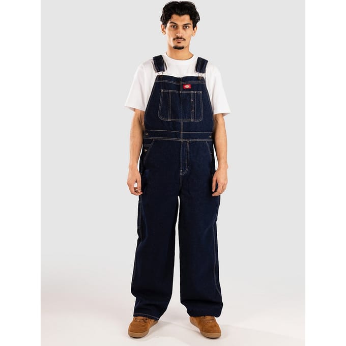 Dickies Loose Denim Bib Jeans blauw