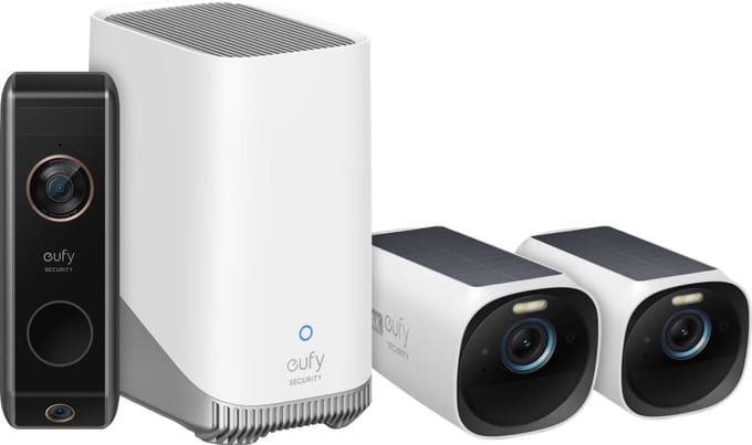 eufyCam 3 Set met 2 camera's + Eufy Doorbell Dual Camera - Bundelvoordeel