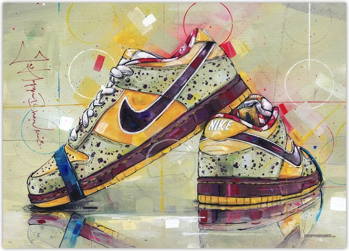 Sneaker poster yellow lobster 70x50 cm