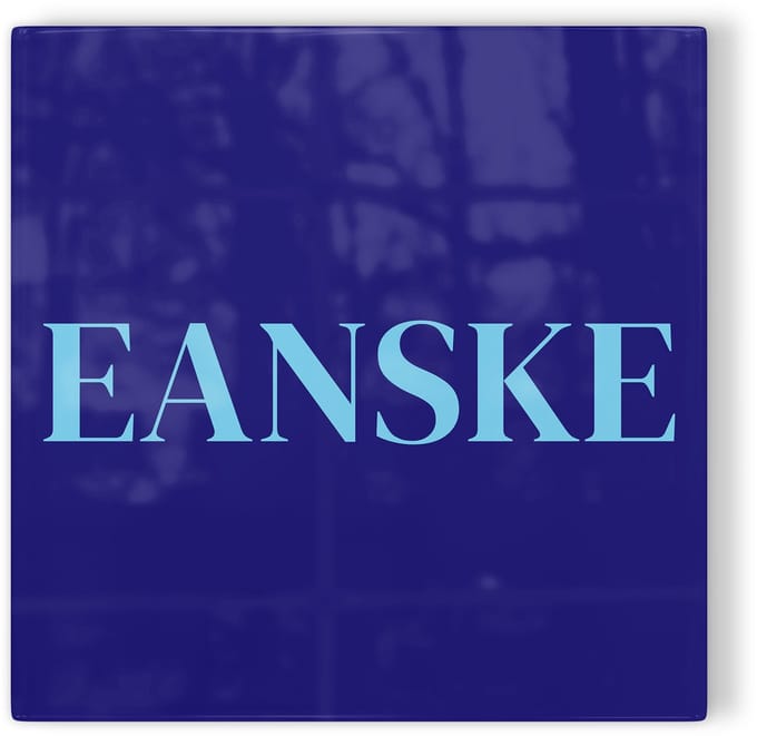 Tegeltje Enschede Eanske - donkerblauw lichtblauw - tegeltje stad - tegeltje met tekst