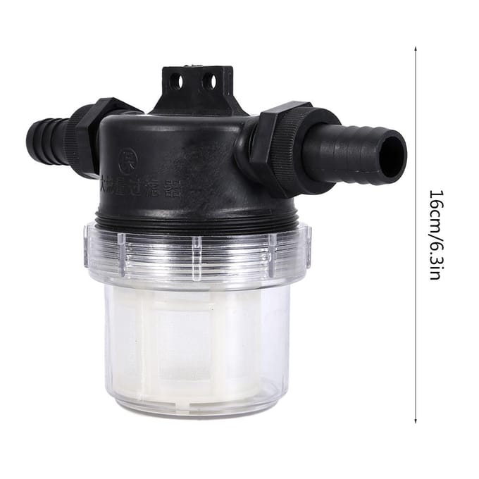 Filtre à mailles en ligne transparent pour pompe à eau, irrigation à haut débit white