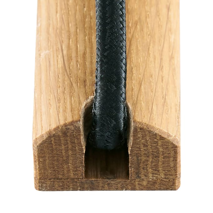 HerzBlut Elli vloerlamp, asteiken geolied/wit