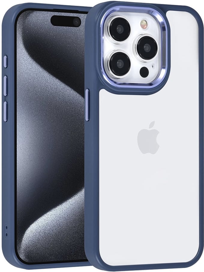 UNIQ Accessory Back Cover - Apple iPhone 15 Pro - Blauw - Slank ontwerp - Draadloos laadbaar