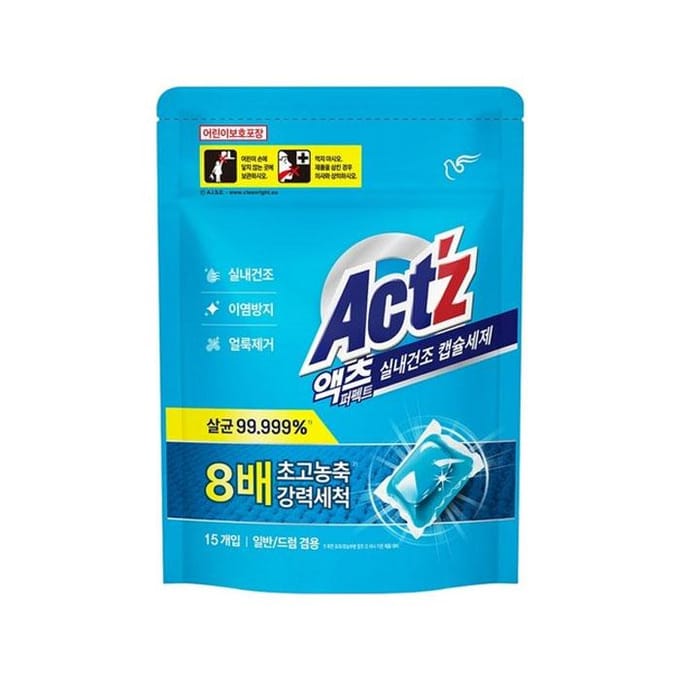 Act'z Perfect Indoor Drying Wasmiddelcapsules – 15 / 60 Pods 15 Capsules / Pods blue