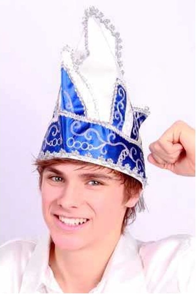 Prinsenmuts blauw - wit