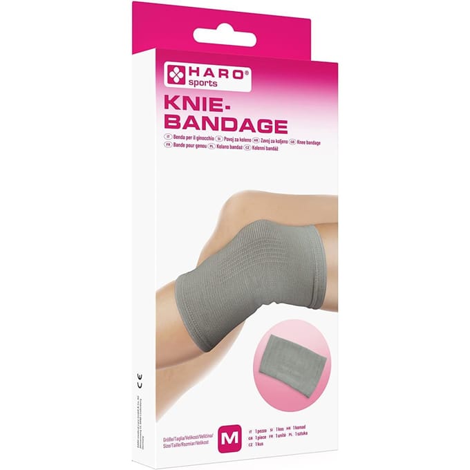 HARO sportbandage 'knie', grootte: M, grijs