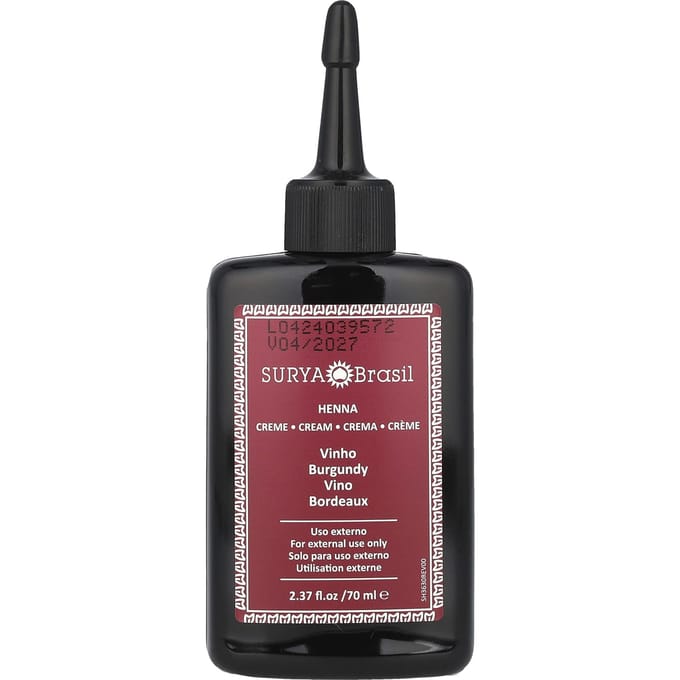 Surya Brasil, Crème au Henné, Coloration & Soin Capillaire, Bordeaux, 70 ml (70 ml) black