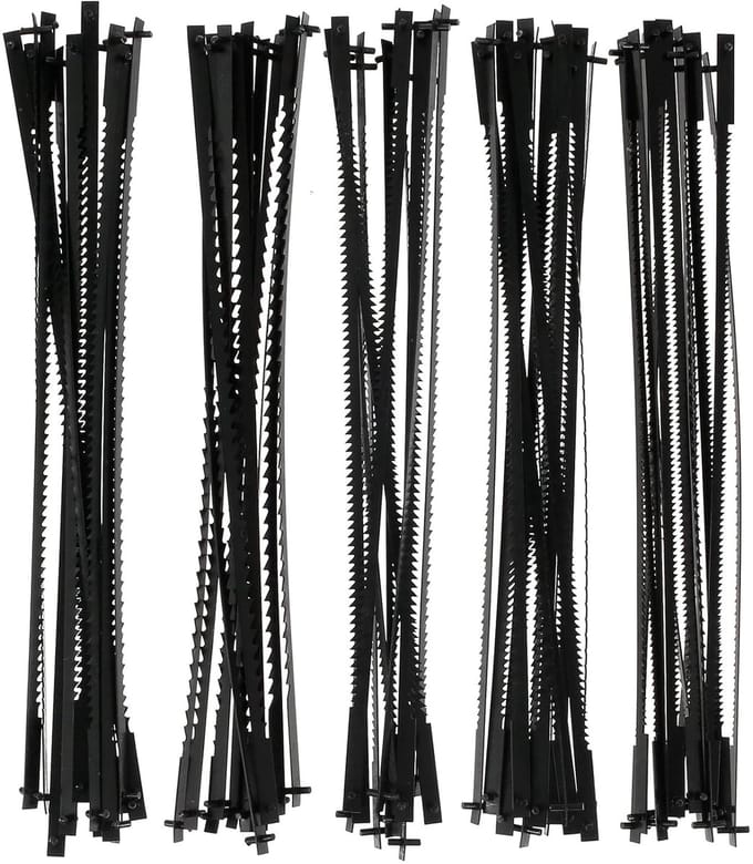 60-delige Decoupeerzaagblad Set met Penbevestiging (127mm) voor Diverse Materialen