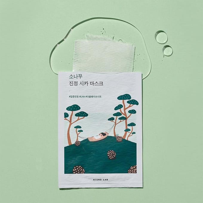 Round Lab, Masque de Beauté Cica Apaisant Fin, 10 feuilles (27 ml) white