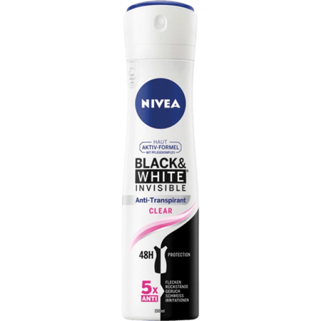 Nivea - Deodorant - Spray - Black & White Invisible Clear - 150ml