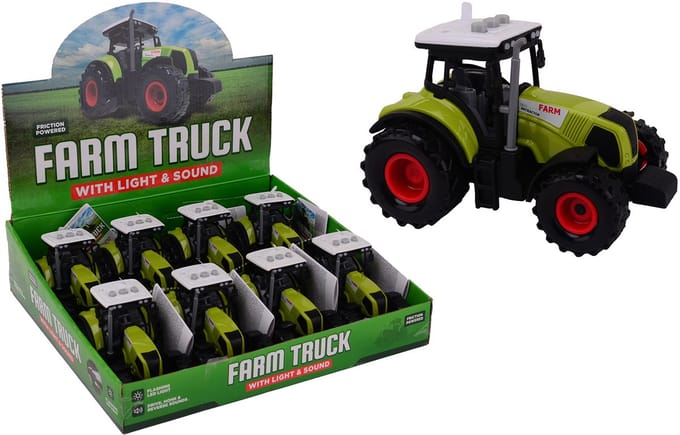 Johntoy Tractor Farming Junior 8 X 15 Cm Groen