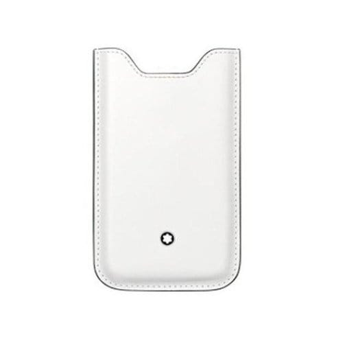 Montblanc meisterstück leather smartphone holder, formaat 7,3 x 13 cm., kleur wit