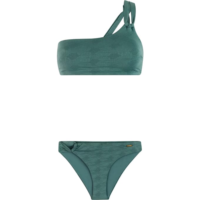 Protest PRTNadyas - One shoulder Bikini set Dames - Normale pasvorm - Uitneembare vulling - Medium dekking - Groen