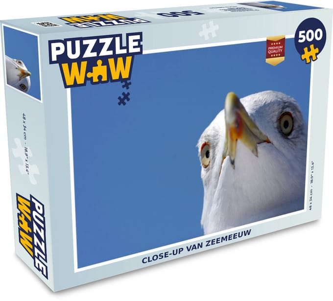 Puzzel Zeemeeuw - Vogel - Blauw - Legpuzzel - Puzzel 500 stukjes