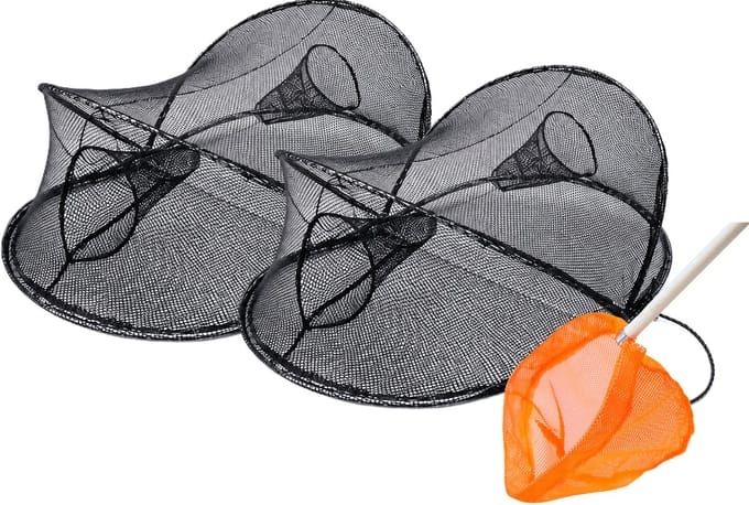 Eurocatch Fuik Set – 2x Rivierkreeft & Krabben Fuik + Schepnetje