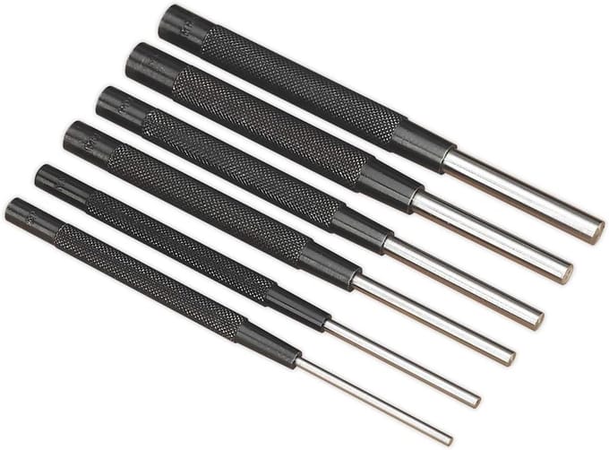 Sealey AK9123 Parallelle Pin Punch Set, Multi-Colour
