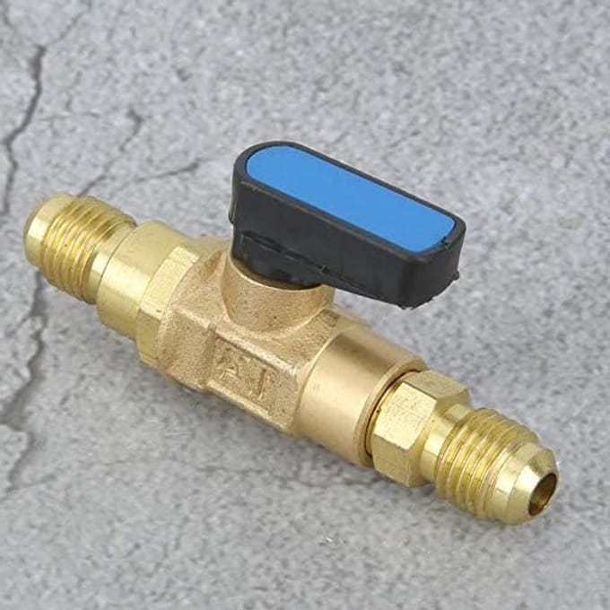 Complete Refill Set voor Airconditioning en Koelkasten, Adapter en Ventiel voor Efficiënte Koeling, Compacte Afmetingen 2.8 x 1.2 x 0.4 inch