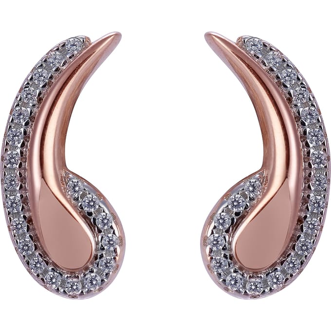 Orphelia 'Tilou' Dames 925 Sterling Zilveren Stud Oorbellen - Roze ZO-7441