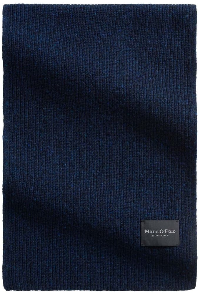Marc O'Polo sjaal Knitted Scarf Dark Navy donkerblauw