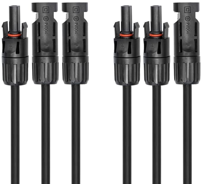 Solar PV T-adapter set | 1 naar 2 | 4mm² | IP68 | 0,30 meter