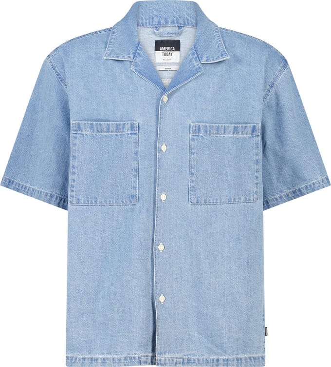 America Today Imro Medium Blue Größe: M | Casual hemden Outlet | Herren | Blau
