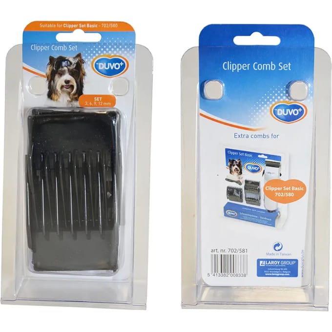 Duvoplus - Dierenborstel - Hond - Clipper Opzetkammen Basic Set 3-6-9-12mm // Clipper 702/580 - 1st