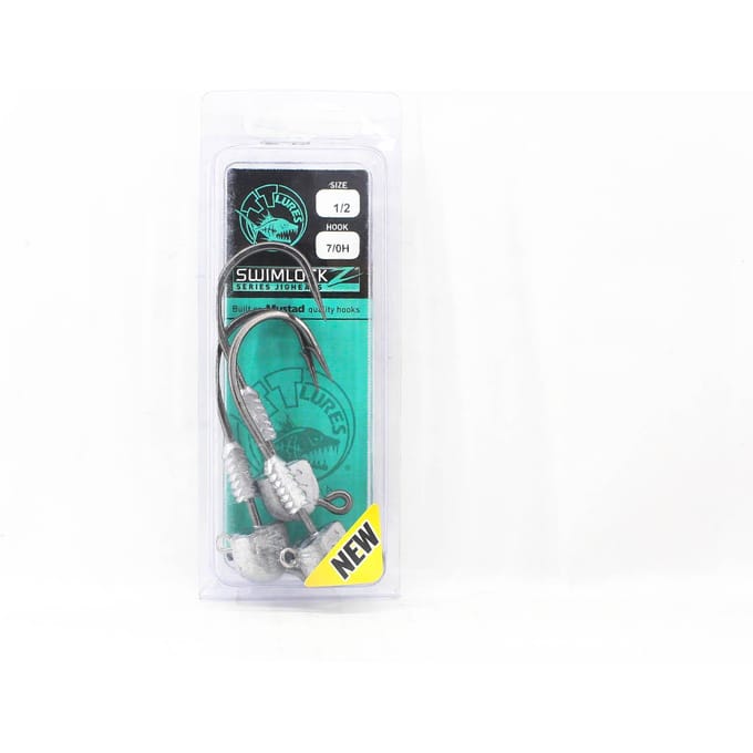 Tête plombée Tackle Tactics TT Swimlockz HD 1/2 oz 7/0 H 3/paquet (4181) blue