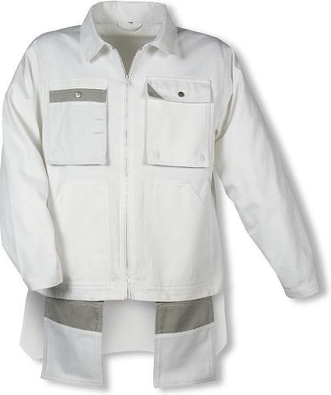 Assent schildersjack 3109 wit maat S