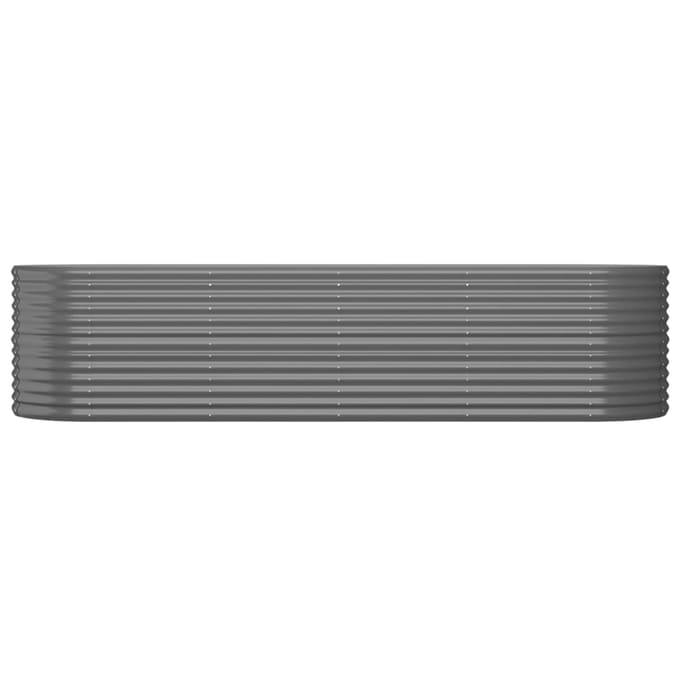 vidaXL - Plantenbak - 296x80x68 - cm - gegalvaniseerd - staal - grijs