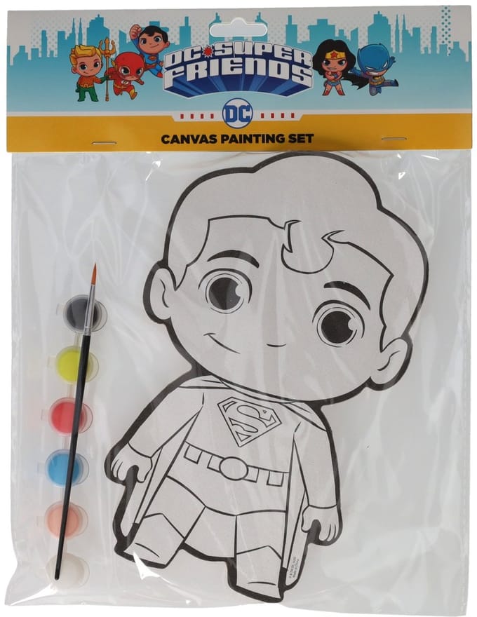 Johntoy schilderen canvas Superman - inclusief penseel en verfset.