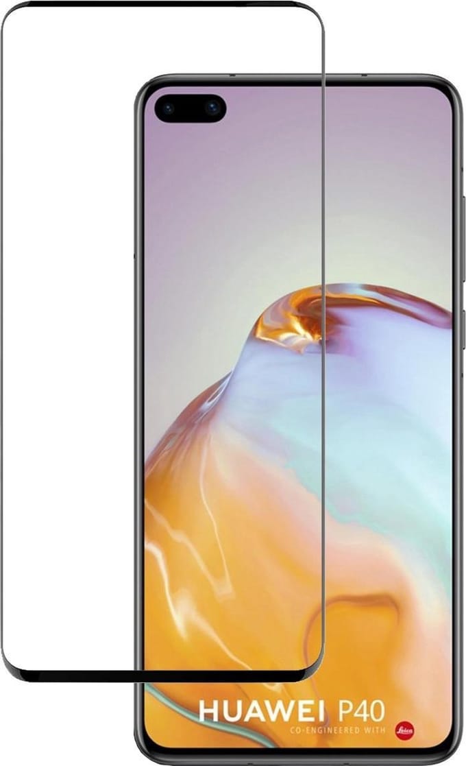 Screenprotector - Geschikt voor Huawei P40 - Full Cover - Beschermglas - Gehard Glas - Tempered Glass - Screen Protector