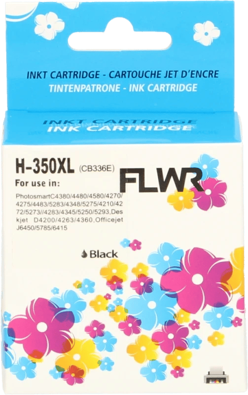 FLWR - Inktcartridge / 350XL zwart - Geschikt voor HP