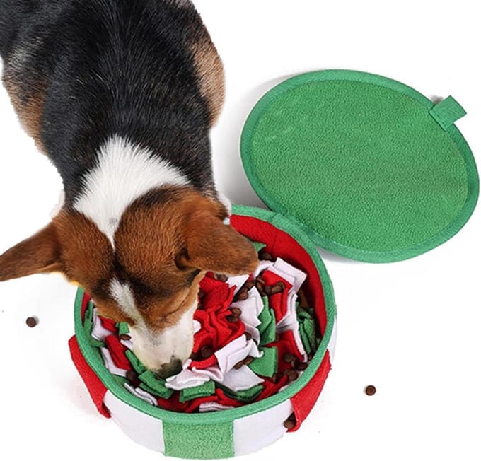 Snuffelmat Hond - Puzzel Voerbak - Mentale Training - Antislip Bodem - 22 cm - Multicolor